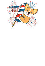 Load image into Gallery viewer, Happy 4th Corgi Direct to Film