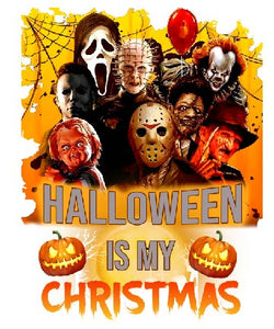 Direct-To-Film Print Halloween is my Christmas