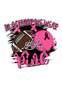Direct-To-Film Football Breast Cancer Awareness