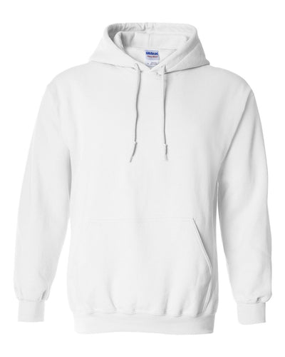 White Heavy Blend Gildan Hooded Sweatshirt